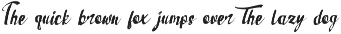Reflecting Lightning - Brush Font preview