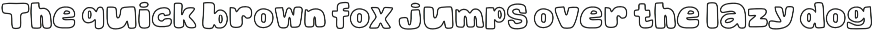 HEY an outline bubble font preview