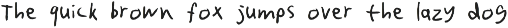 Slightly Uneven Handwritten Font preview
