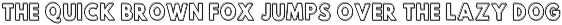 Black Outline Line Display Font preview