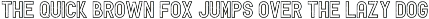 Creative Narrow Outline Font preview