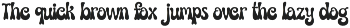 Zombora font preview