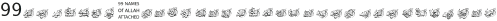 99 Names of ALLAH Attached otf (400)