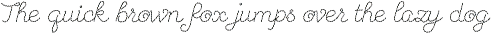 Embroidery Font- Cursive Backstitch font preview