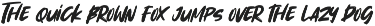 Tracking Brush Font preview