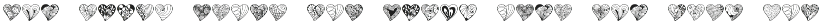 Fancy Hearts Dingbat Font preview