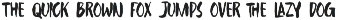 Unless - Terror Brush Font preview