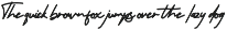 little theory - Script style font preview