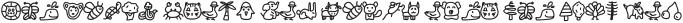 Funnymal Doodle Dingbat Reg otf (400) Sample