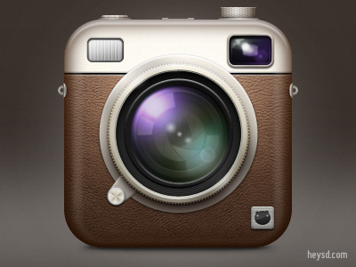 Vintage Camera - Brown by David Im
