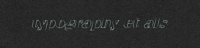 typography et als