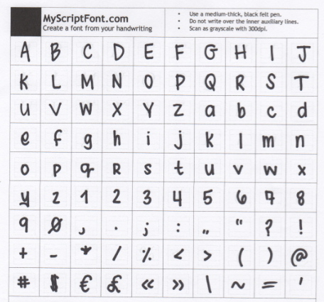 handwriting font generator with wacom tablet