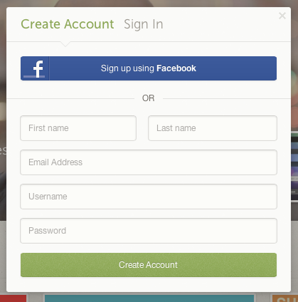 Facebook Sign Up