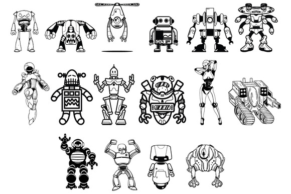 Robots Vector Pack by Go Media