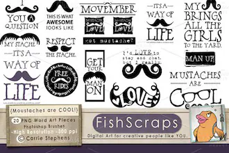2-Mustaches are COOL by FishScraps