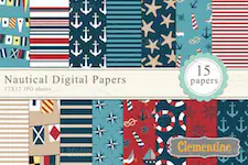 Nautical Digital Papers