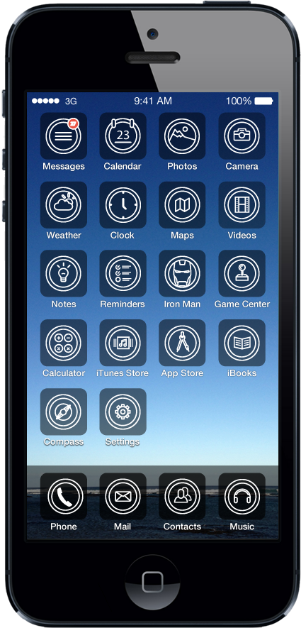 ios7 flat icons