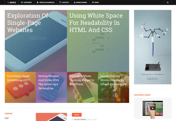 DW Argo - WordPress Off-Canvas Theme by DesignWall