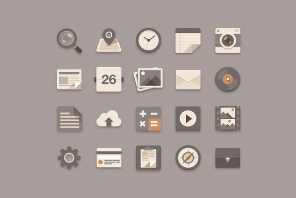 Flat Icons Brownie Theme by Sunbzy