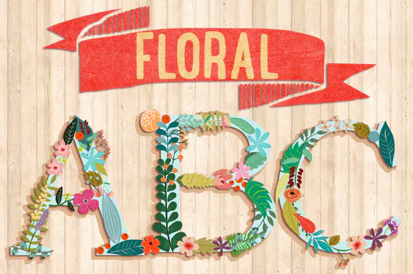 Floral Abecedary by Mia Charro