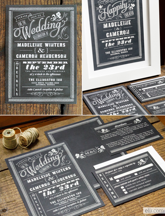 Chalkboard Wedding Invitations 8