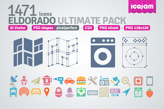 1471 Icons in Eldorado Ultimate Pack by icojam