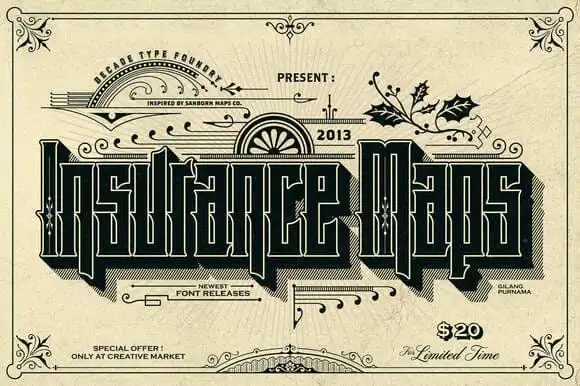 Insurance Maps Promo by Decade Type Foundry