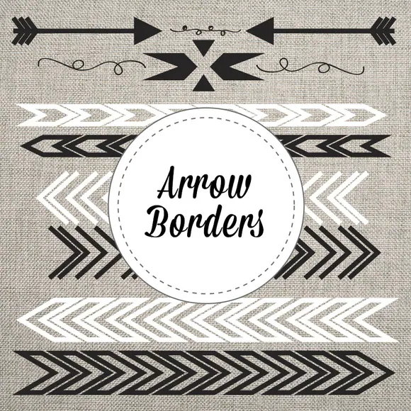 Arrow Borders Black and White Vector by Eyes of Style