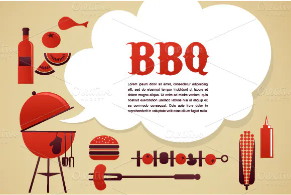 BBQ vector set by zoya