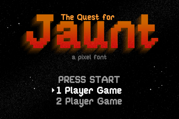 Jaunt 8bit Pixel Font by ste