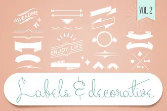 Labels & Decorative Vectors Vol2 by tomodachi