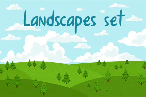 Landscapes Set by Stolenpencil