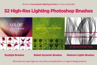 32 Varied Photoshop Lighting Brushes