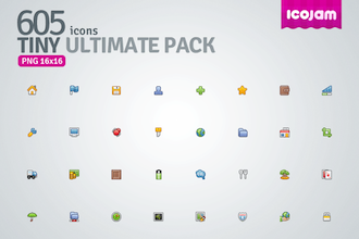 605 icons in Tiny Ultimate Pack
