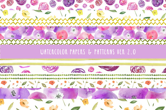 Watercolor Patterns 2