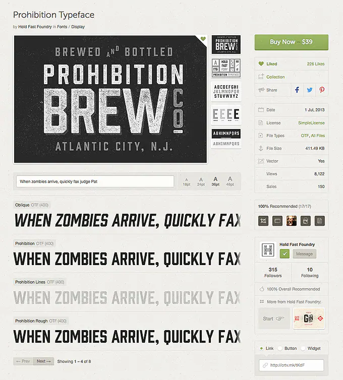 Prohibition Font Preview