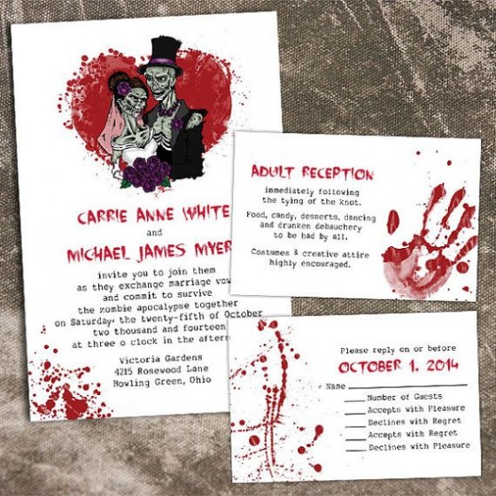 12 Spooky Wedding Invites Creative Market Blog