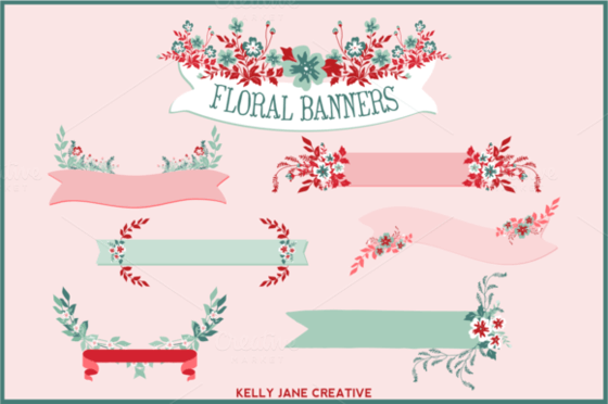 red-blue-floral-banners-f