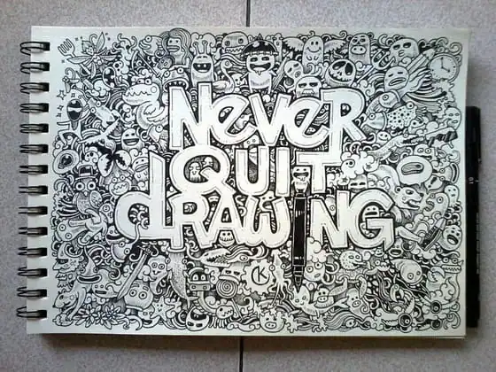 doodle_art__never_quit_drawing_by_kerbyrosanes-d5smz0x