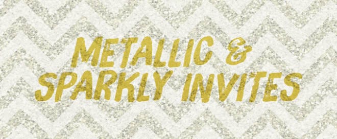 Wedding Trends 2014: Metallic and Sparkly Invites