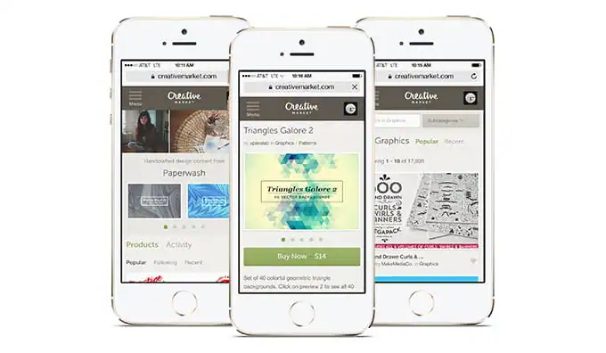 creative market mobile