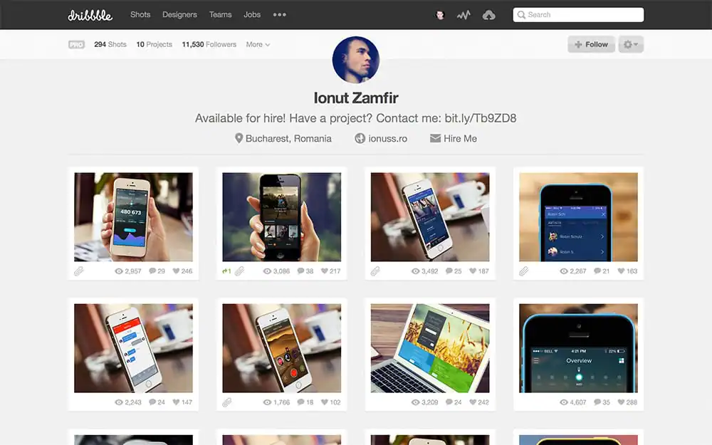 Dribbble Profile