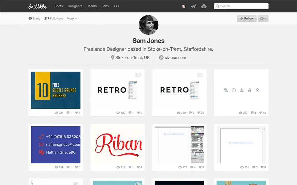 Dribbble Profile