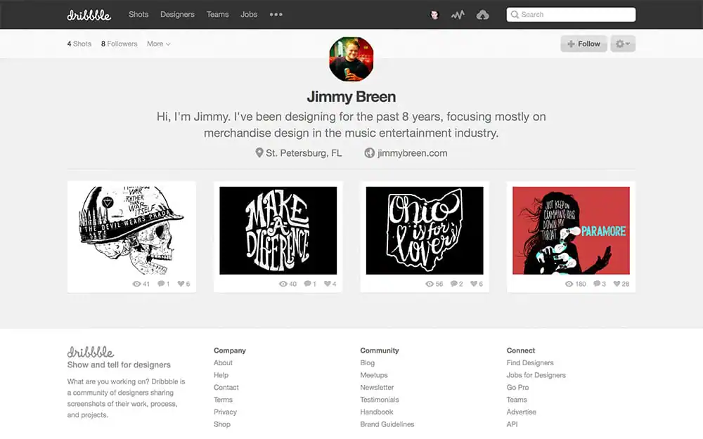 Dribbble Profile