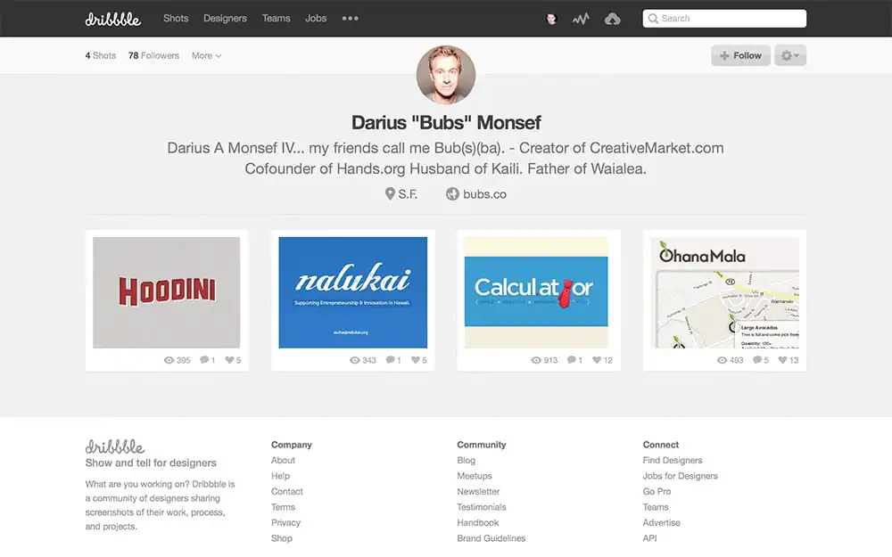 Dribbble Profile