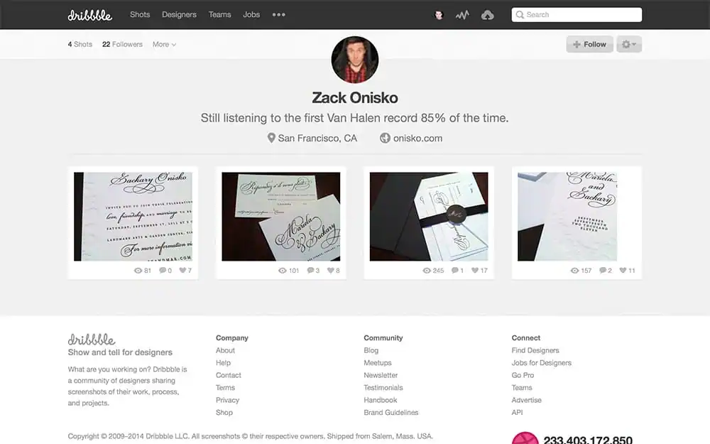 Dribbble Profile