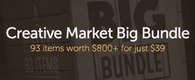 The Creative Market Big Bundle: 93 Amazing Products For Only $39!