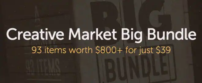 The Creative Market Big Bundle: 93 Amazing Products For Only $39!