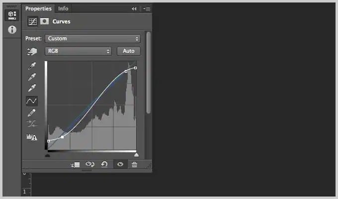 Photoshop curves adjustment