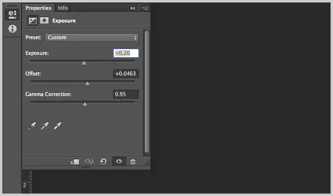 using the Photoshop exposure tool